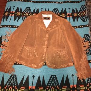 Brown Fringe Suede Jacket